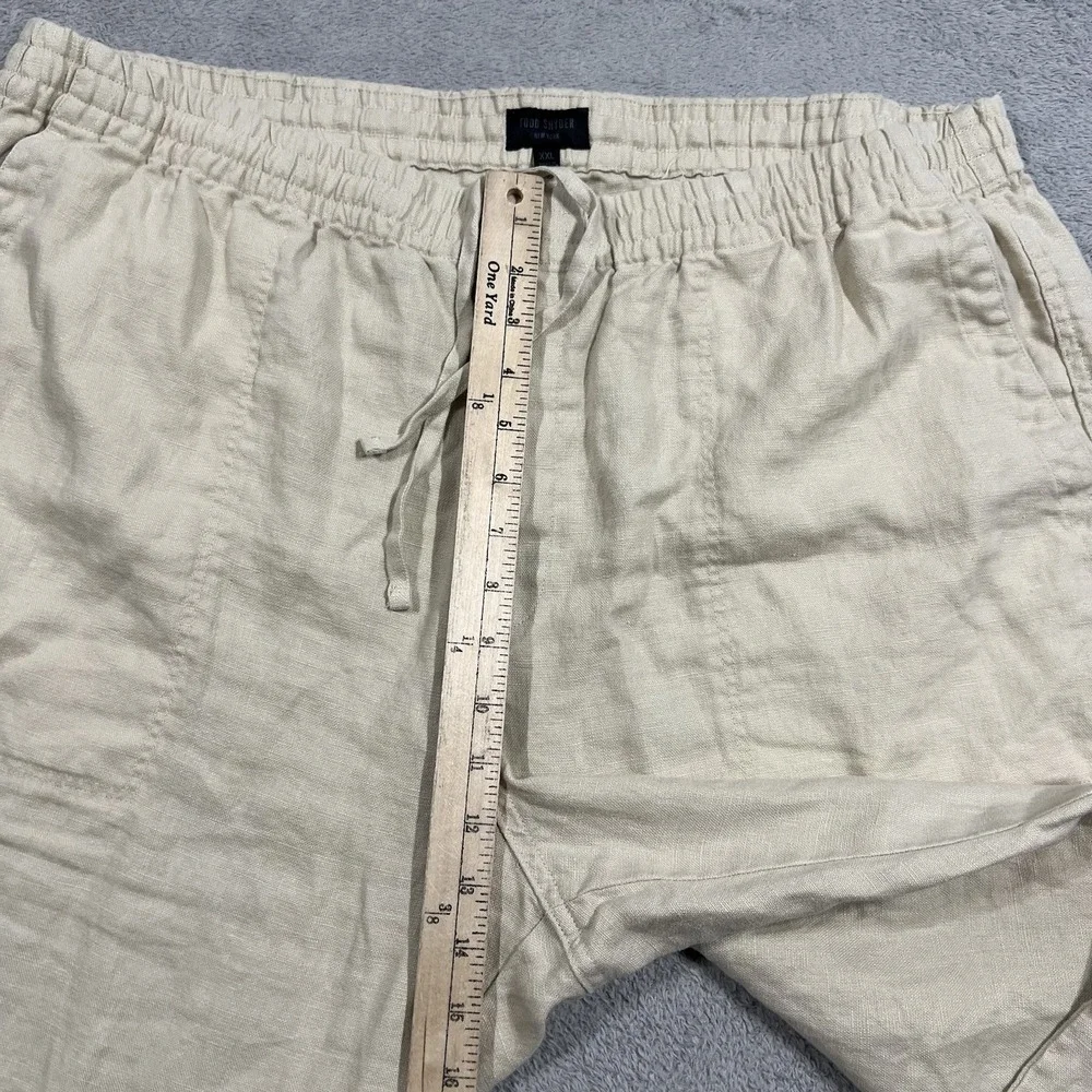Todd Snyder Linen Beach Pants Mens 2XL Beige Relax Drawstring